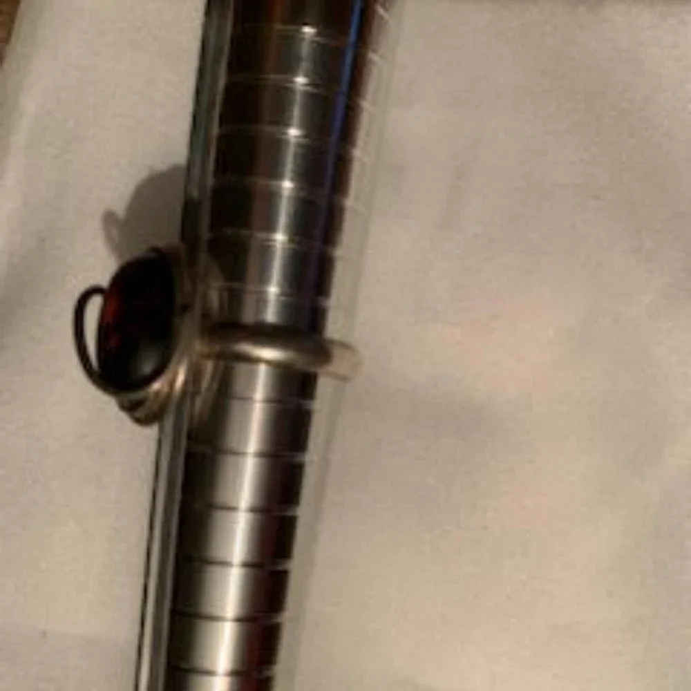 Beautiful custom made ring with Amber stone - Picture 9 of 10